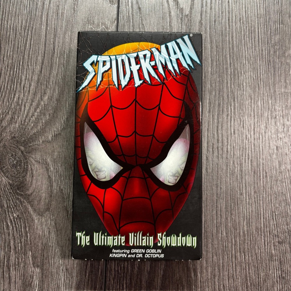 Spider-Man The Ultimate Villain Showdown VHS 2002 Marvel Green Goblin Kingpin